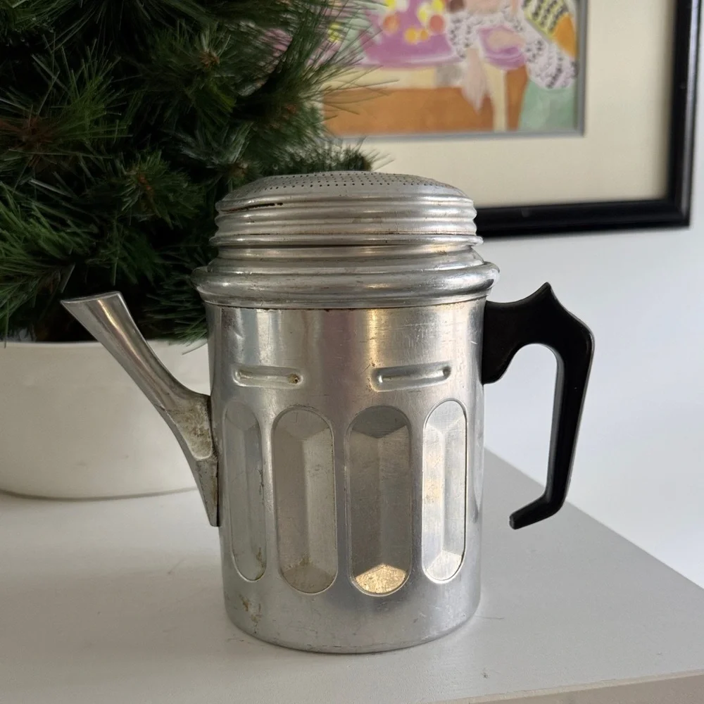 Vintage Italian Aluminum Coffee Pot 3 Pieces Eterna Aluminio Puro